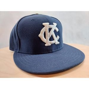 Kansas City Monarchs New Era 59Fifty Fitted Hat Cap Blue KC Negro League Size 7